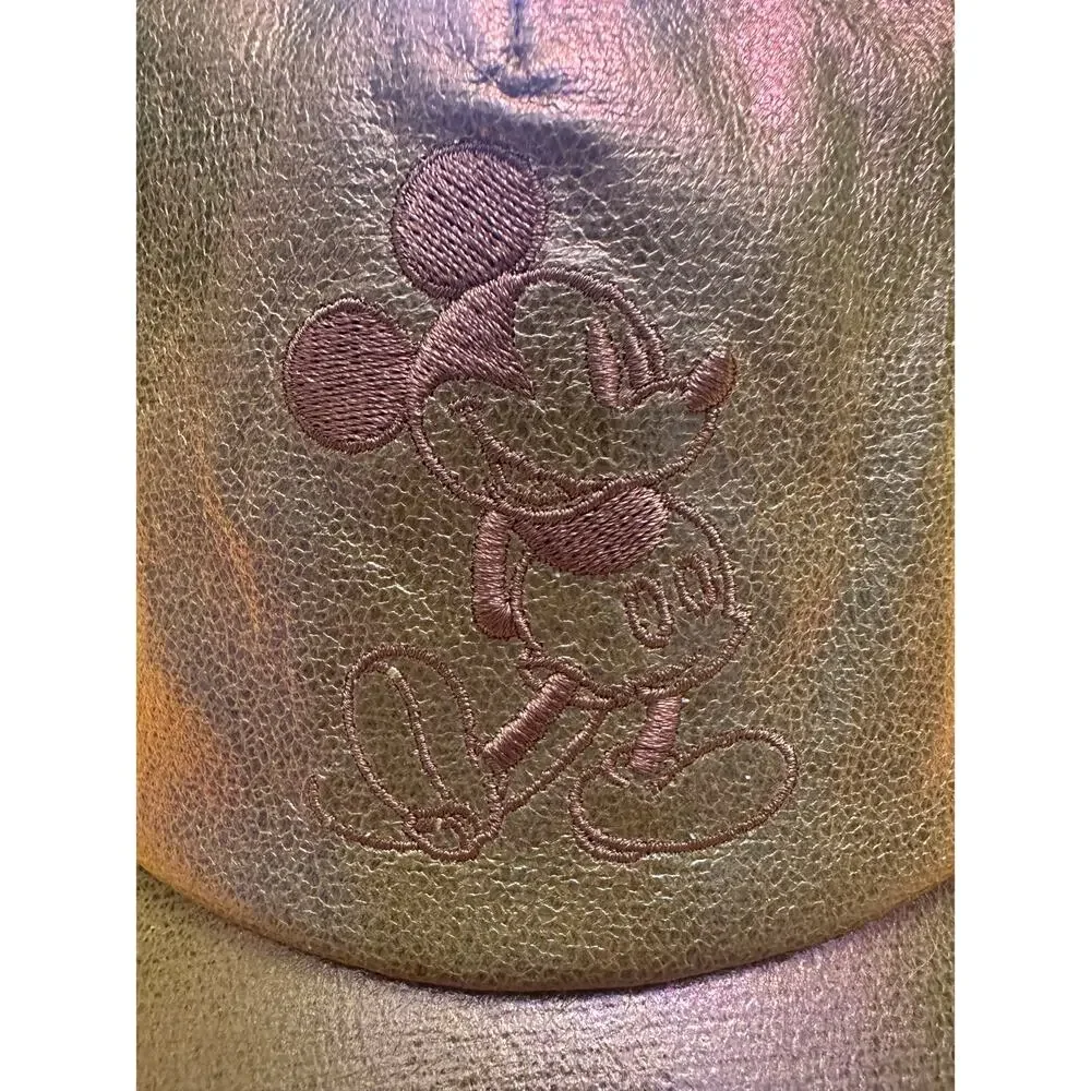 NWOT Disney Parks WDW 50th Anniversary EARidescent Pink Mickey Baseball Cap